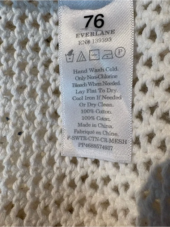 Everlane The Mesh Soft Cotton Crew in White S - Picture 13 of 13